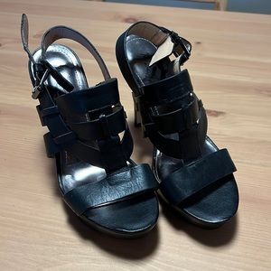 Marc Fisher Black strappy heels
